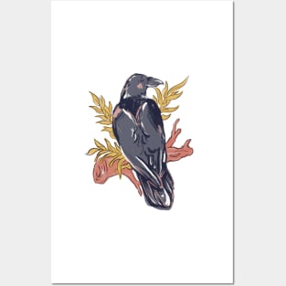 Graphic Fall Crow Posters and Art